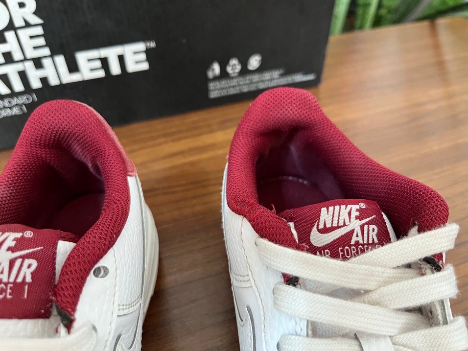 Nike Air Force 1 Low Beyaz & Bordo Sneaker — görsel 6/11
