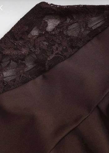 Kahverengi Uzun Kollu Elbise - Görsel 3