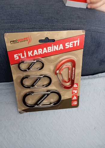 PROWARE 5'li Karabina Seti - Kırmızı & Siyah