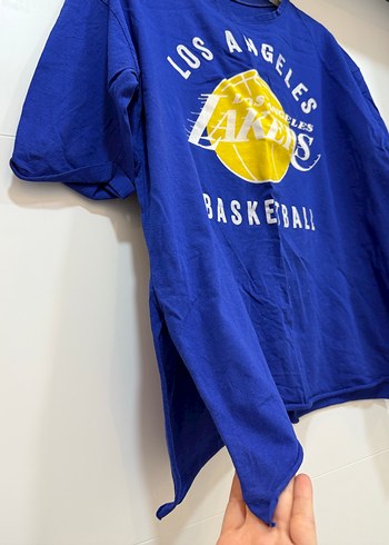 m Beden mavi Renk Los Angeles Lakers Baskılı Tişört