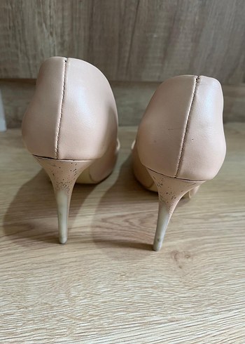38 Beden ten rengi Renk Bej Modern Klasik Stiletto Topuklu Kadın Ayakkabı