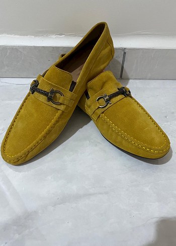 Sarı Süet Tokalı Erkek Loafer
