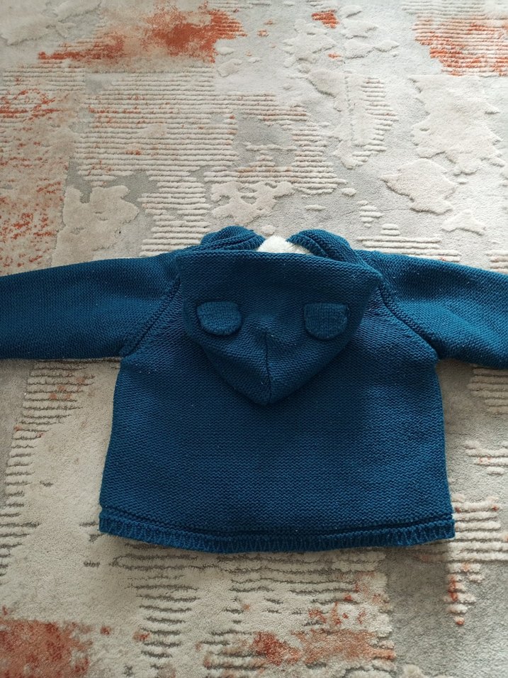 #Kapşonlu bebek hırkası - Görsel 4