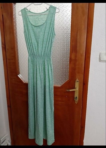 38 Beden yeşil Renk # Penye elbise 