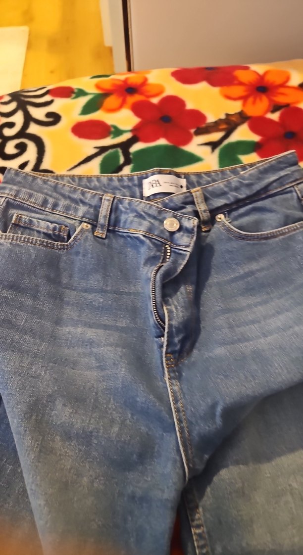 zara mavi straihgt jean - Görsel 4