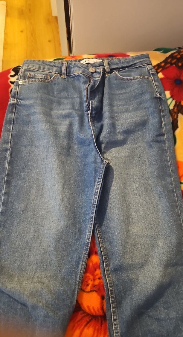 zara mavi straihgt jean - Görsel 3