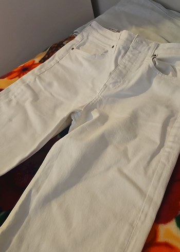 Mavi victoria wide leg beyaz - Görsel 5