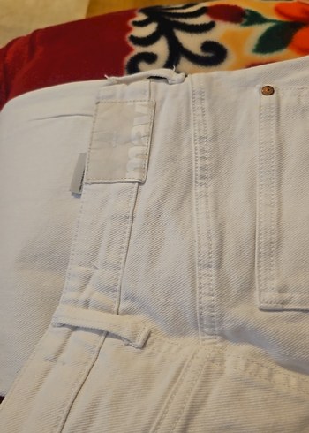 Mavi victoria wide leg beyaz - Görsel 3