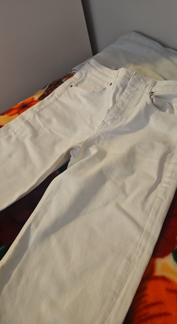 Mavi victoria wide leg beyaz - Görsel 5