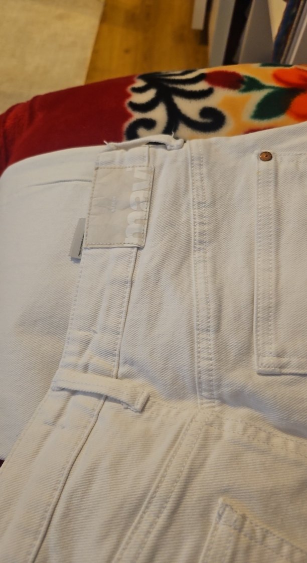 Mavi victoria wide leg beyaz - Görsel 3