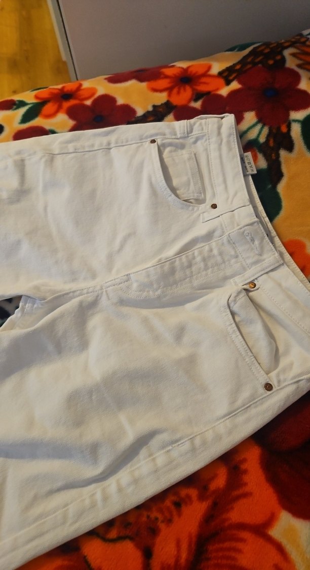 Mavi victoria wide leg beyaz - Görsel 2