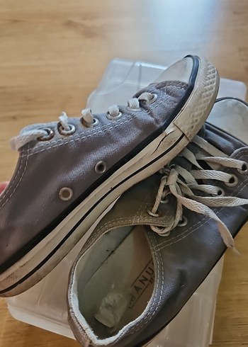 37 Beden gri Renk manuka gri Bağcıklı Kadın converse