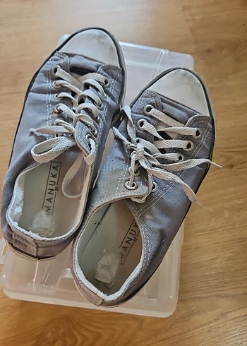 manuka gri Bağcıklı Kadın converse