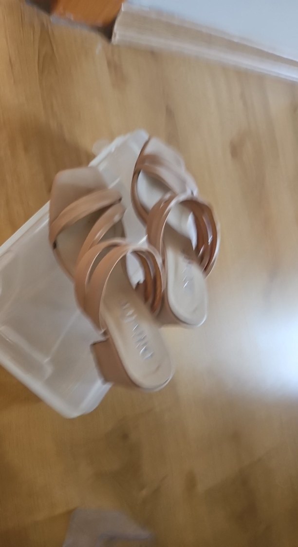 Bej Topuklu Minimalist Kadın Terlik - Görsel 3