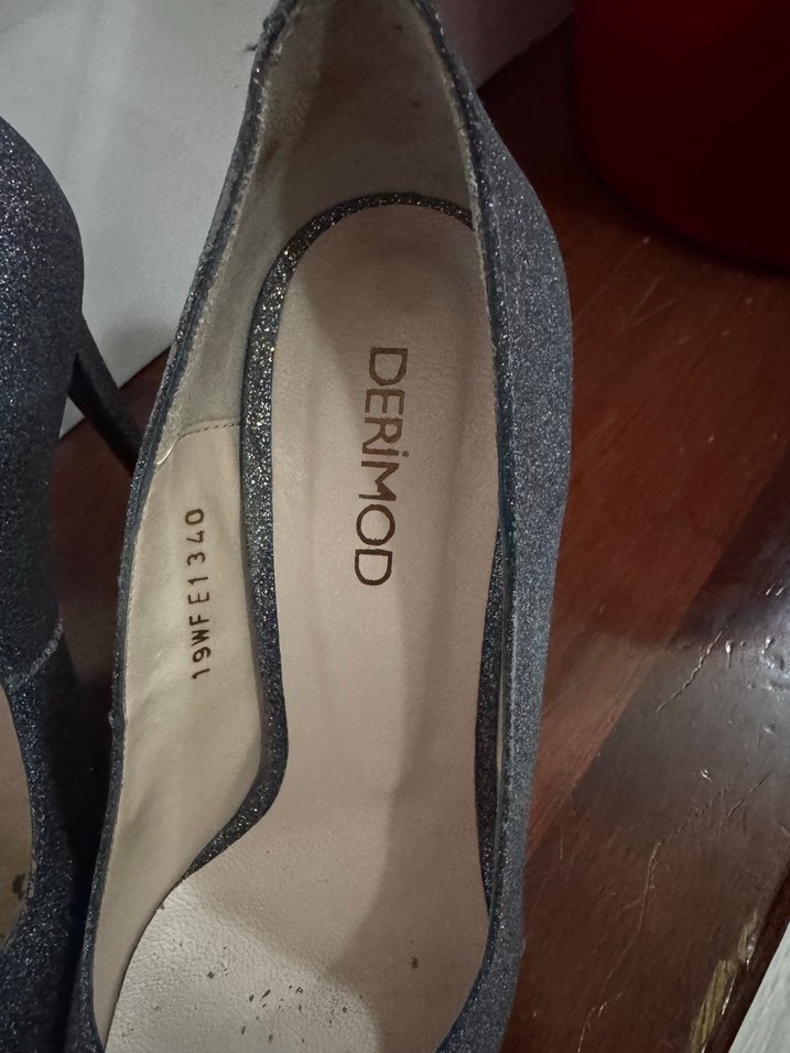 Derimod gri simli stiletto 38 numara - Görsel 4