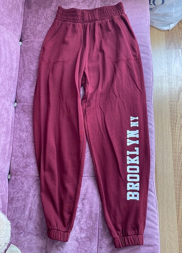 Bershka bordo eşofman takımı - Görsel 3