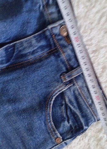 xs Beden Mavi Normal Kesim Midi Denim Kadın Jean