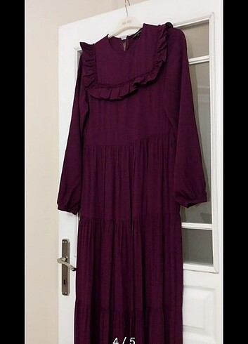 Zara Rabia şamlı tesettür yazlık uzun elbise