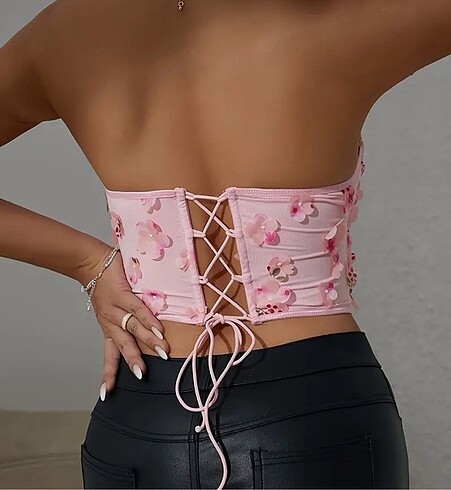 Sheinside Korseli çiçekli büstiyer