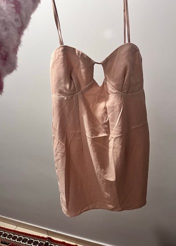 Drapeli Bej Midi Straplez Bustiyer