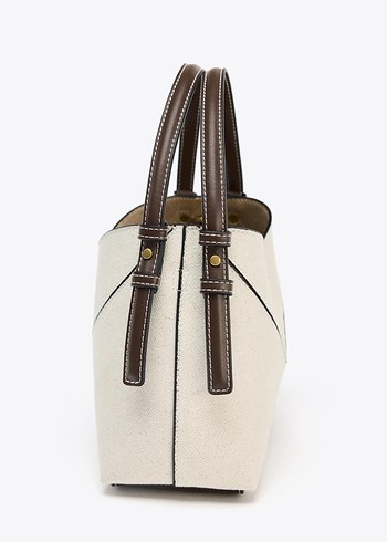 Zara Minimalist Beyaz Deri Kadın Çanta