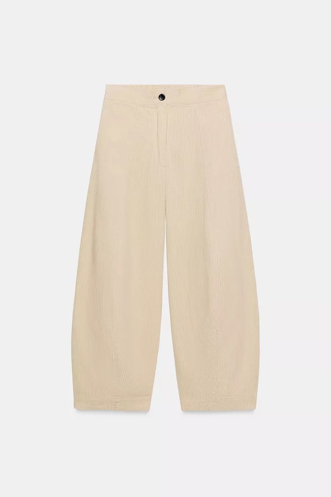 Zara Bej Geniş Paça Pantolon — görsel 4/5