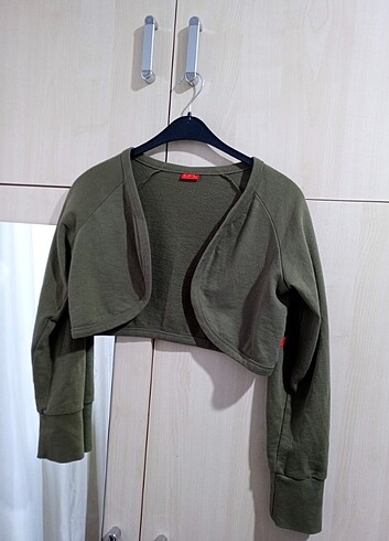 Kadın haki bolero hırka crop