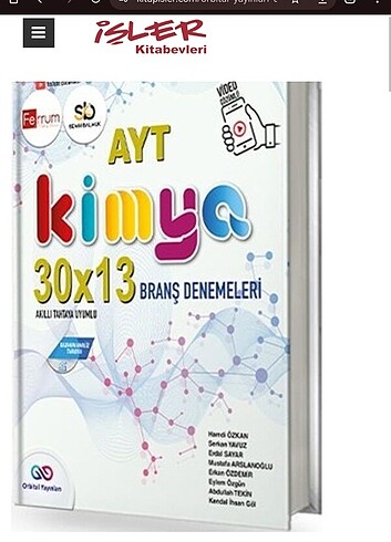AYT kimya deneme orbital