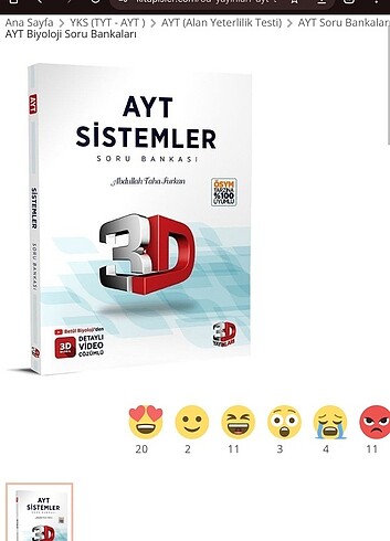 3D AYT sistemler soru bankası