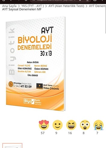 Ayt biyoloji deneme biyotik