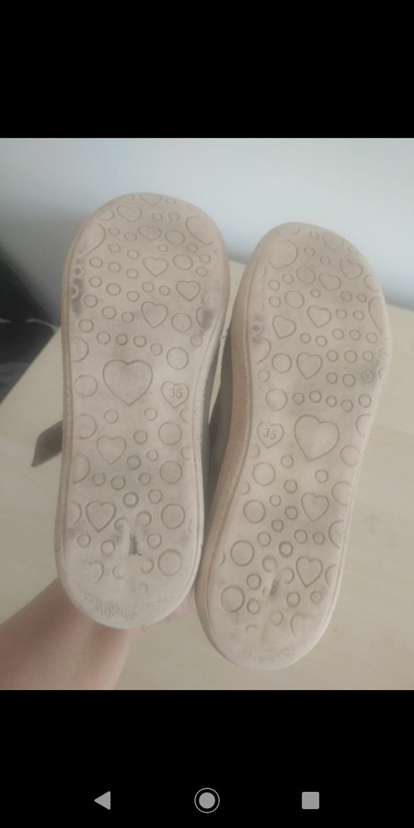 Kız Çocuk Gri Nakışlı Babet Ayakkabı - Görsel 4