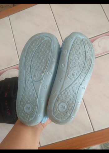 Mavi Unicorn Baskılı Kız Ev Terliği - Görsel 2