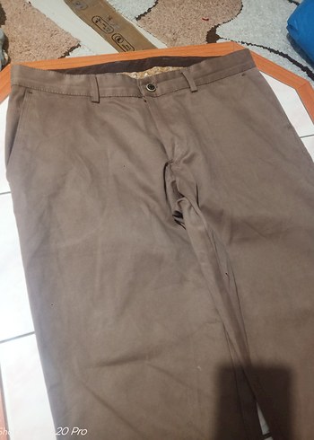 Düğmeli Regular Fit Kahverengi Erkek Pantolon - Görsel 2