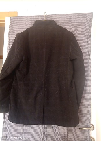 Düğmeli Koyu Gri Keten Erkek Ceket - Görsel 2