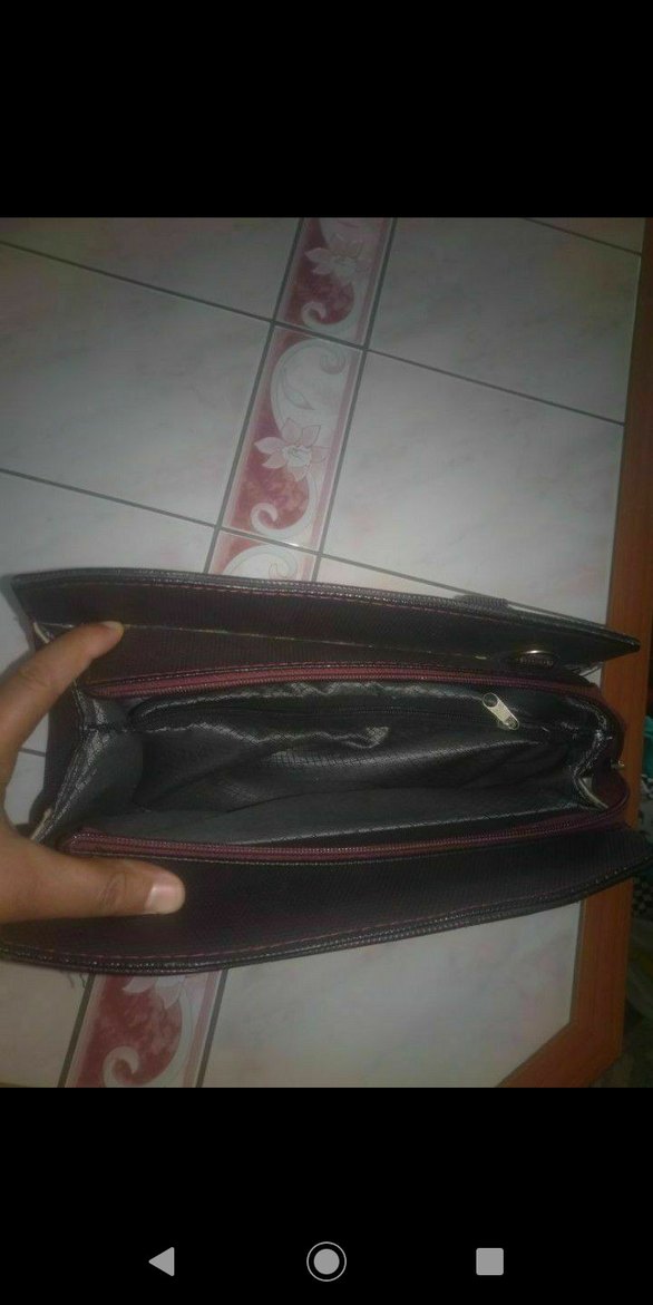 Bordo Yılan Derisi Desenli Kadın Deri Çanta - Görsel 3