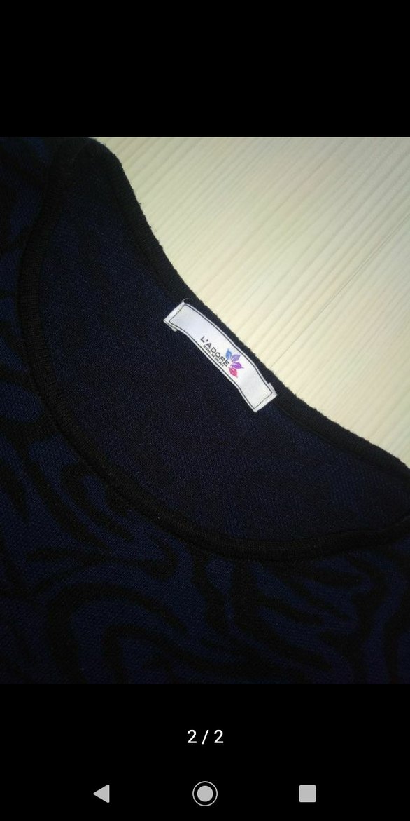 Lacivert Triko Midi Elbise - Görsel 2