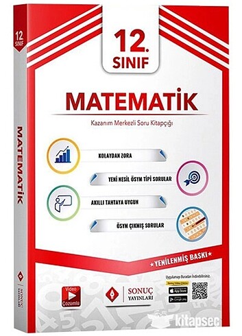 Sonuç yayınları 12. Sınıf matematik set