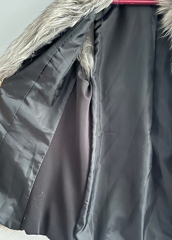 xl Beden Gri Kürklü Kadın Yelek
