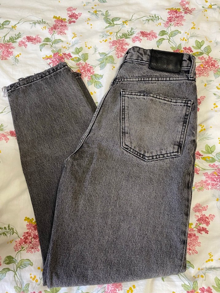 Zara Gri Mom Jean - Görsel 3