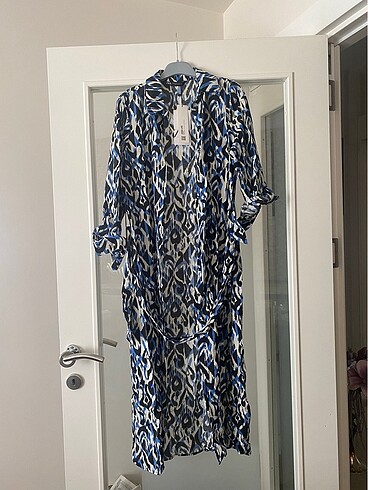 Zara Zara desenli midi elbise