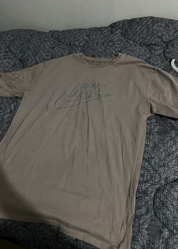 Nike Nike Gri Baskılı Hamile Tişörtü