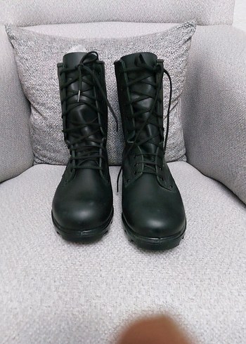 Siyah Kamuflaj Desenli Erkek Rubber Bot - Görsel 3