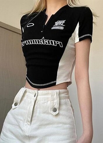 m Beden siyah Renk Zip fermuarlı siyah crop xs s SM m-l