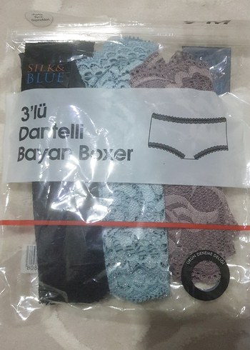 Dantelli Bayan Boxer 3 lü - Görsel 2