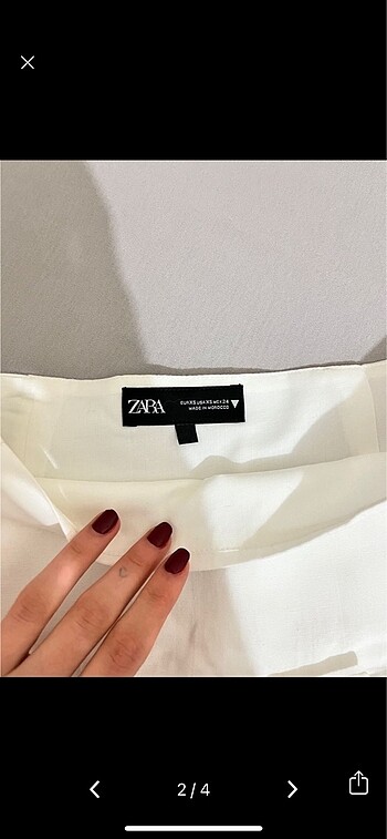 xs Beden Zara orijinal pileli şort etek