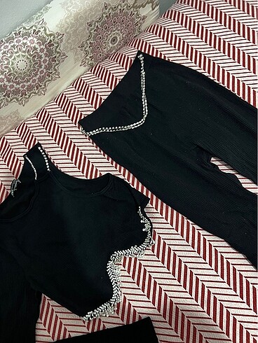 Zara ZARA taşlı fitilli takım