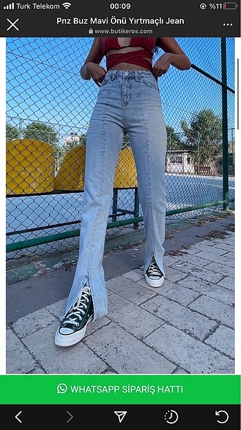 yırtmaçlı jean