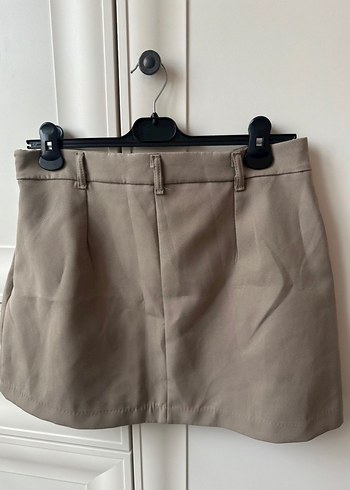 LC Waikiki Bej Mini Etek Pilili