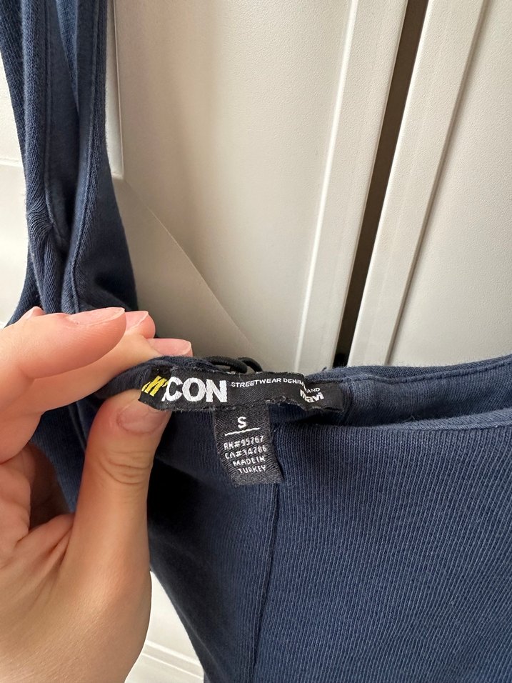 Mavi Denim Kısa Kadın Korse Bustiyer - Görsel 3