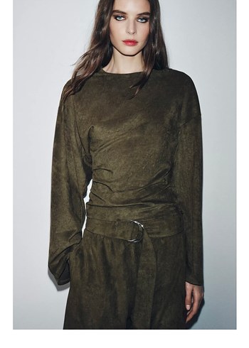 Süet bluz - Görsel 2